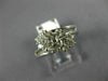 ANTIQUE .40CT DIAMOND 18K WHITE GOLD 3D FLORAL SEMI MOUNT ENGAGEMENT RING #18746