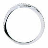 ESTATE .18CT DIAMOND 18KT WHITE GOLD 3D CRISS CROSS SWIRL SEMI ETERNITY FUN RING