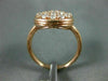 ESTATE WIDE 1.0CT ROUND DIAMOND 14K ROSE GOLD 3D CLASSIC FLOWER CLUSTER FUN RING