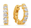1.50CT DIAMOND 14K YELLOW GOLD ROUND SHARED PRONG FILIGREE HOOP HANGING EARRINGS