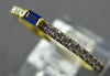 ESTATE .21CT DIAMOND & AAA SAPPHIRE 14KT WHITE GOLD ROUND & EMERALD CUT FUN RING