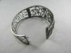 ANTIQUE FILIGREE WIDE 4.70CT DIAMOND 18KT BLACK GOLD FLORAL BANGLE ONE OF A KIND