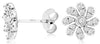 ESTATE .37CT DIAMOND 14KT WHITE GOLD FLOWER STUD EARRINGS