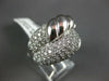 ESTATE LARGE 1.58CT DIAMOND 14KT WHITE GOLD 3D CLASSIC LOVE KNOT FUN RING