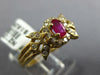 .61CT DIAMOND & AAA RUBY 14KT YELLOW GOLD 3D OVAL & ROUND FRIENDSHIP LOVE RING