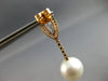 ESTATE LARGE 2.80CT DIAMOND & AAA MORGANITE & PINK PEARL 18K ROSE GOLD HANGING EARRINGS