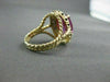 ANTIQUE WIDE 5.0CT AMETHYST 14K YELLOW GOLD ROPE DESIGN COCKTAIL RING 18MM 21832