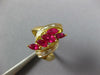 1.85CT DIAMOND & AAA RUBY 18K YELLOW GOLD ROUND & MARQUISE LEAF LOVE RING #27021