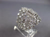 LARGE 2.39CT DIAMOND 18KT WHITE GOLD 3D ROUND & BAGUETTE MULTI ROW COCKTAIL RING