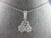 ESTATE .7CT DIAMOND 14KT WHITE GOLD TRIANGULAR TRILLION FLOATING PENDANT #27651