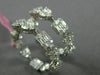 ESTATE WIDE 3.50CT DIAMOND 18K WHITE GOLD MULTI SHAPE SQUARE HEART HOOP EARRINGS
