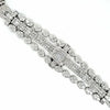LARGE 16.4CT DIAMOND 18K WHITE GOLD 3D MULTI SHAPE ETERNITY CUFF TENNIS BRACELET