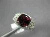 ESTATE WIDE 3.0CT DIAMOND & AAA RHODOLITE 14K ROSE GOLD INFINITY ENGAGEMENT RING