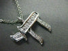 ESTATE .30CT DIAMOND 14KT WHITE GOLD CHAI PENDANT & CHAIN F/G VS 18X19MM #2064
