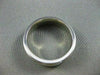 ESTATE WIDE 14KT WHITE GOLD SOLID STRIATED MATT MENS WEDDING RING BEAUTIFUL 1514