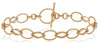 ESTATE 14KT ROSE GOLD 3D CLASSIC OVAL LINK FLEXIBLE TOGGLE FUN LOVE BRACELET