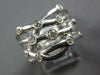 ESTATE LARGE .43CT DIAMOND 14KT WHITE GOLD 3D ETOILE CRISS CROSS FUN RING