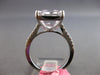 EXTRA LARGE 7.19CT DIAMOND & AAA KUNZITE 18K WHITE GOLD BAGUETTE ENGAGEMENT RING
