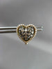 ESTATE 1.03CT FANCY DIAMOND FLOATING HEART 14K ROSE & BLACK GOLD CLIPON EARRINGS