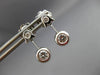 ESTATE .37CT DIAMOND 18K WHITE GOLD TULIP BEZEL HANGING FLOWER EARRINGS #11427