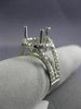ESTATE LARGE 1.26CT DIAMOND 14K WHITE GOLD PEAR SHAPE SEMI MOUNT ENGAGEMENT RING