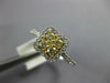 ESTATE .55CT WHITE & FANCY YELLOW DIAMOND 14K WHITE GOLD CLUSTER FRIENDSHIP RING