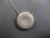 ESTATE LARGE 1.79CT DIAMOND 14KT YELLOW GOLD ROUND PAVE CIRCULAR LOVE NECKLACE