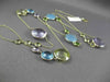ANTIQUE EXTRA LONG 55.0C MULTI FACET & GEM BY THE YARD 14KT YELLOW GOLD NECKLACE