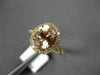 ESTATE WIDE 1.15CT DIAMOND & AAA MORGANITE 14K ROSE GOLD 3D HALO ENGAGEMENT RING