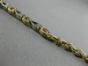 ANTIQUE .10CT DIAMOND 14K WHITE & YELLOW GOLD 3D FOUR STONE ROPE BRACELET #23328