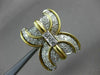 ESTATE LARGE 2.40CT DIAMOND 18KT YELLOW GOLD & PLATINUM X LOVE CLIP ON EARRINGS