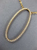 ESTATE .21CT DIAMOND 18KT ROSE GOLD 3D CLASSIC OPEN OVAL FUN NECKLACE