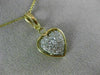 ESTATE .40CT DIAMOND 14KT WHITE & YELLOW GOLD 3D PUFF PAVE HEART PENDANT #26500