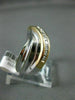 ESTATE WIDE .33CT ROUND DIAMOND 14KT TWO TONE GOLD CRISS CROSS CHANNEL FUN RING