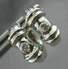 ESTATE .14CT DIAMOND 14KT WHITE GOLD 3D CLASSIC SOLITAIRE ETOILE HUGGIE EARRINGS