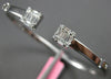 WIDE .72CT DIAMOND 18KT WHITE GOLD 3D ROUND & BAGUETTE FLEXIBLE BANGLE BRACELET