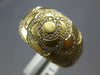 ESTATE LARGE 1.03CT DIAMOND 14KT YELLOW GOLD MULTI FLOWER MATTE & SHINY FUN RING