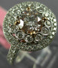 ESTATE WIDE 1.58CT WHITE & PINK DIAMOND 18K WHITE & ROSE GOLD 3D ENGAGEMENT RING