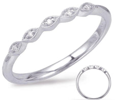 .03CT DIAMOND 14K WHITE GOLD 3D 5 STONE INFINITY MARQUISE SHAPE ANNIVERSARY RING