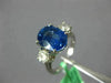 ESTATE 5.74CT DIAMOND & AAA CEYLON SAPPHIRE 14KT WHITE GOLD OVAL ENGAGEMENT RING