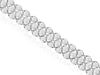 ESTATE WIDE 5.8CT DIAMOND 14KT WHITE GOLD 3D ROUND 3 ROW CLASSIC TENNIS BRACELET