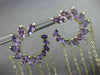 ESTATE LARGE 10.0CT AAA AMETHYST 14K YELLOW GOLD FLOWER JOURNEY HANGING EARRINGS