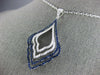 LARGE 2.03CT DIAMOND & AAA SAPPHIRE 18KT WHITE GOLD MULTI ROW TEAR DROP NECKLACE