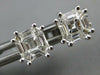 ESTATE .49CT DIAMOND 18KT WHITE GOLD 3D BAGUETTE OCTAGON INVISIBLE STUD EARRINGS