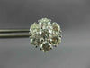 ESTATE EXTRA LARGE 3.89CT DIAMOND 14KT WHITE GOLD FLOWER CLUSTER EARRINGS #2861