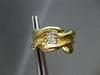 ESTATE .10CT DIAMOND ETCHED 14K Y&W GOLD UMBRELLA HANGING EARRINGS UNIQUE #2788