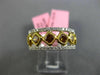 ESTATE WIDE 1.89CT WHITE & FANCY YELLOW DIAMOND 18K 2 TONE GOLD ANNIVERSARY RING