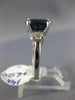 ESTATE LARGE 4.26CT DIAMOND & AAA SAPPHIRE 14KT WHITE GOLD OVAL ENGAGEMENT RING