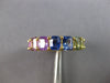LARGE 8.01CT DIAMOND & AAA MULTI COLOR SAPPHIRE 18KT YELLOW GOLD 3D RING #21146