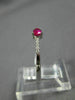 ESTATE .34CT DIAMOND & AAA RUBY 14KT WHITE GOLD 3D ROUND & PEAR SHAPE FUN RING
